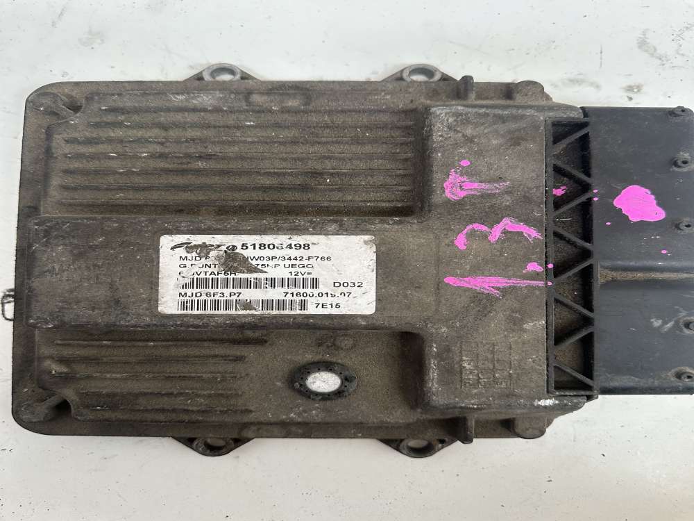51806498 FIAT PUNTO MJD6F3 CIKMA MOTOR BEYNI HW03P