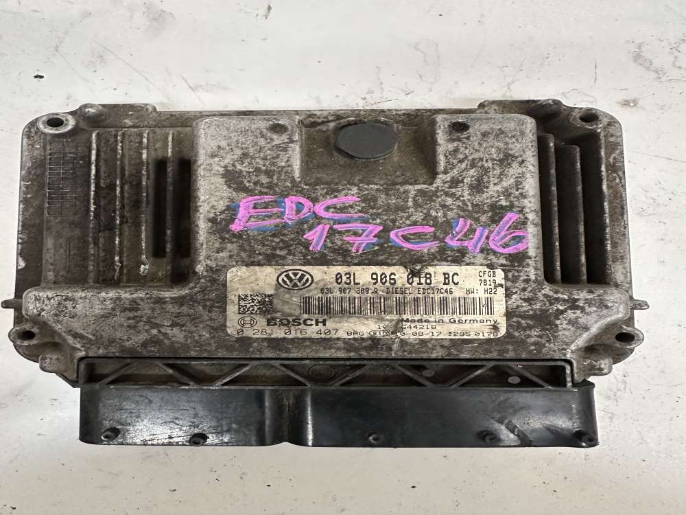 03L906018BC 03L907309R 0281016407 EDC17C46 VW GOLF MOTOR BEYNİ