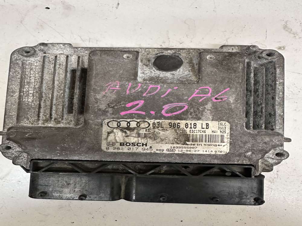 03L906018LB 0281017945  Audi A6 Motor Beyni 2.0 TDI EDC17C46