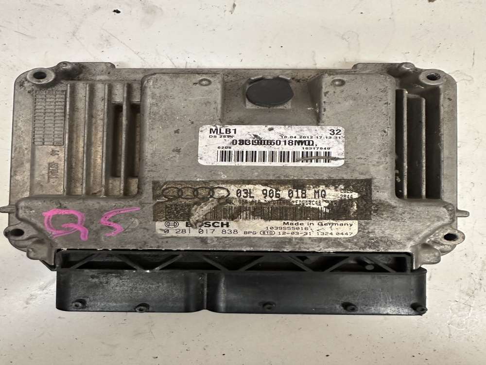 03L906018MQ - 0281017838 Audi Q5 2.0 TDI EDC17C46 Motor Beyni