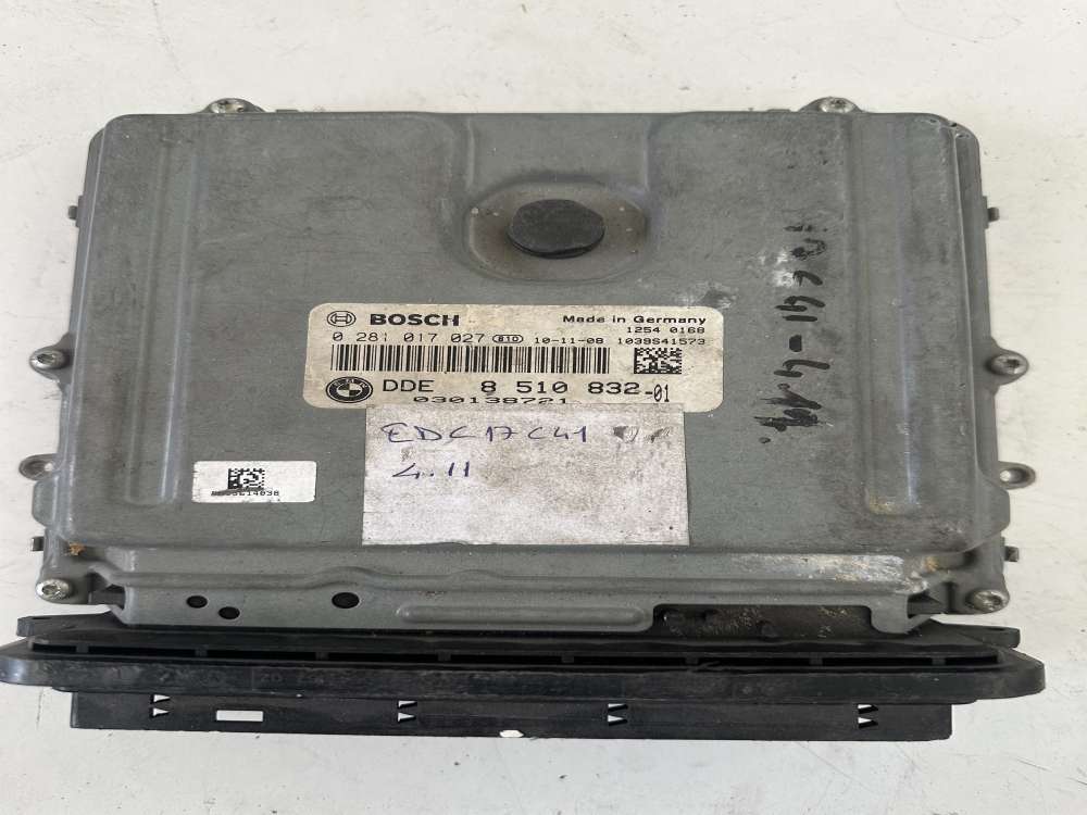 DDE 8510832 - 0281017027 BMW E90 E91 EDC17C41 Motor Beyni